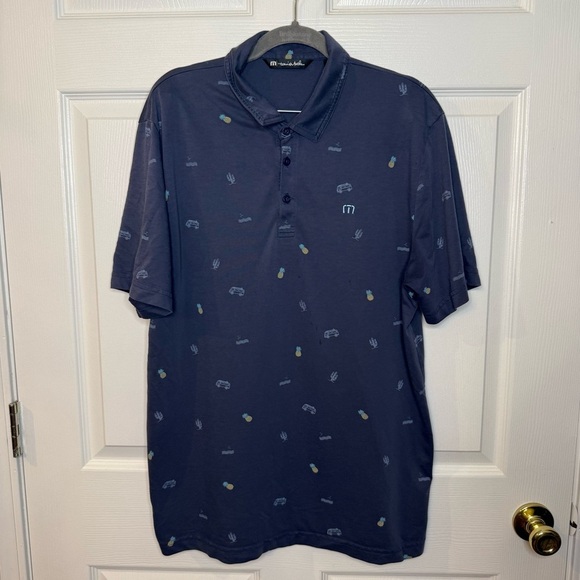 Travis Mathew Happy Thoughts Golf Polo Mens Size Large GUC - Picture 2 of 7